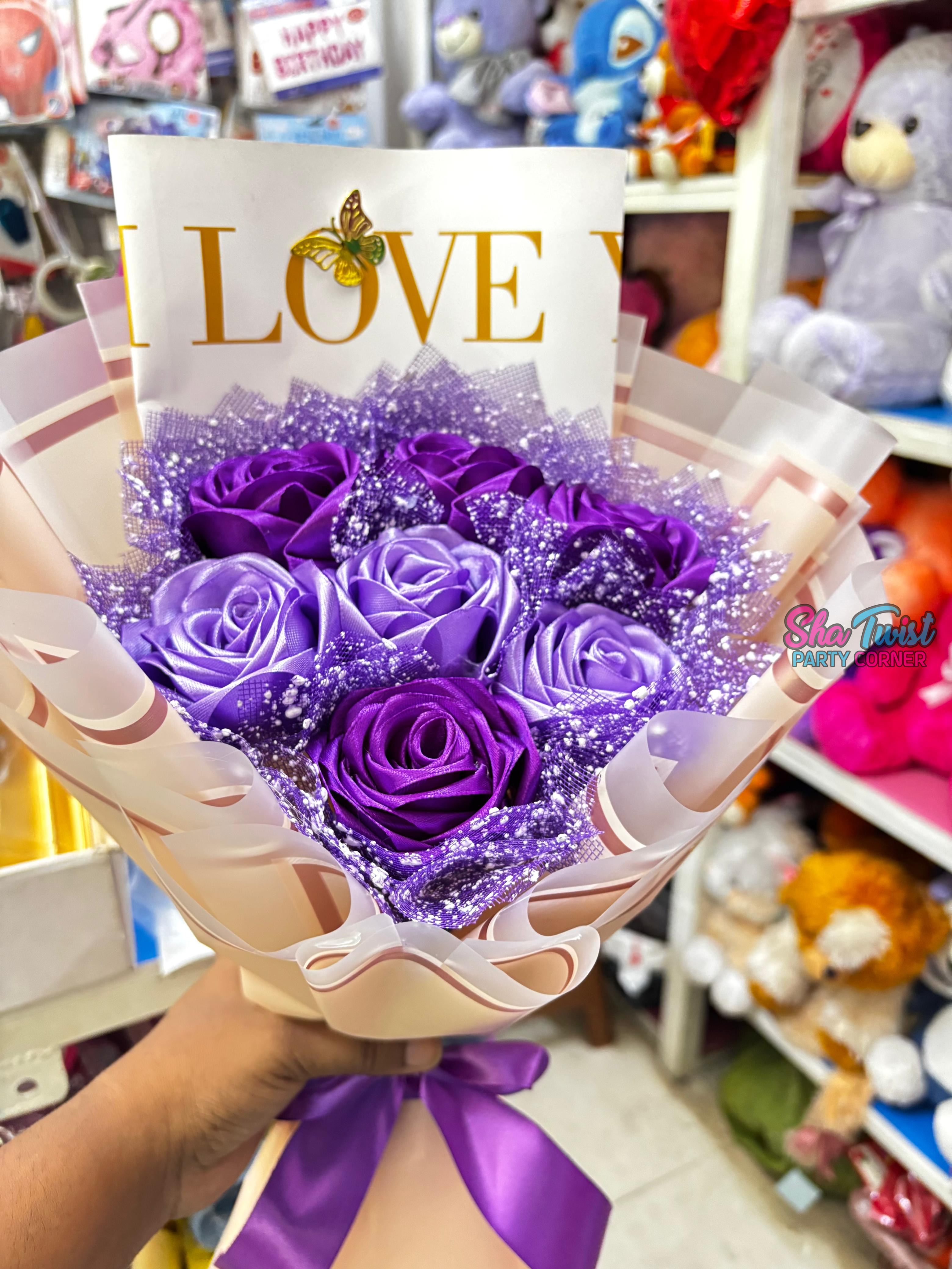 Ribbon Flower Bouquet ( 7 Flower ) — event decoration design in Sri Lanka