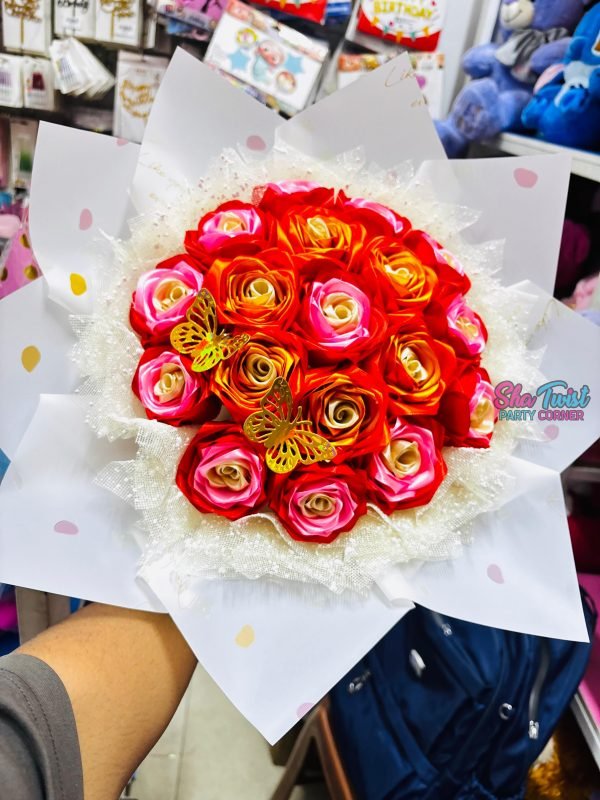 Ribbon Flower Bouquet ( 18 Flower ) (Copy)