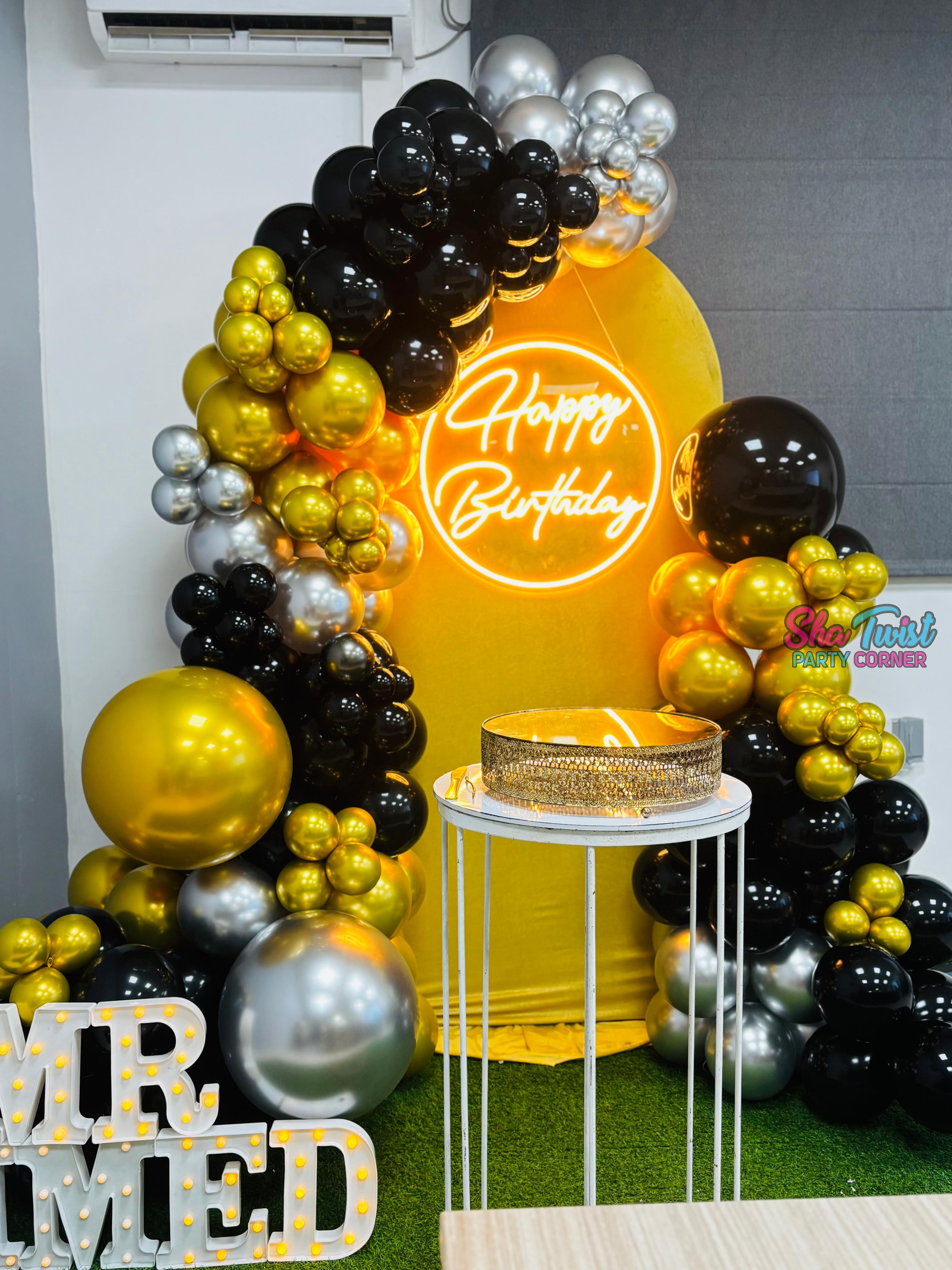 Gold & Black — event decoration design in Sri Lanka