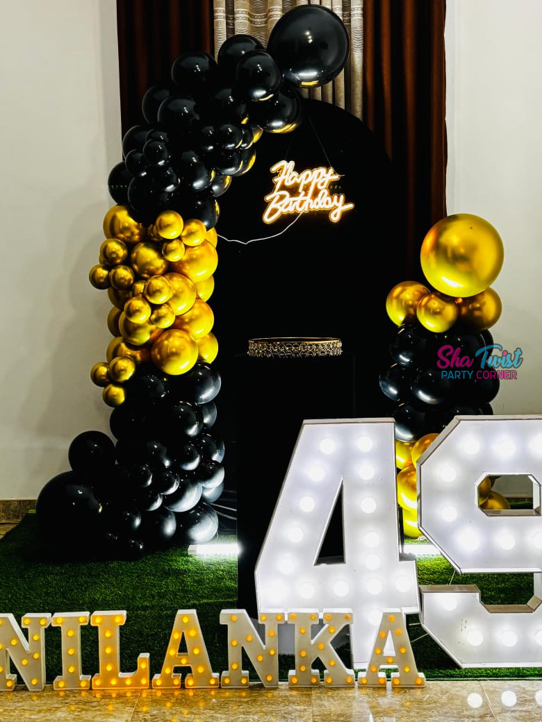 Gold & Black — event decoration design in Sri Lanka